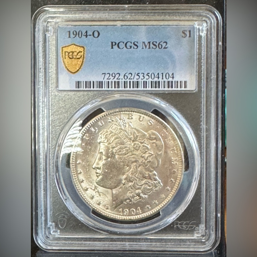 1904-O Silver Morgan Dollar coin PCGS MS62